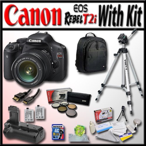 Canon EOS Rebel T2i 18.0MP Digital SLR Full HD Camera with Extreme Starter Kit 