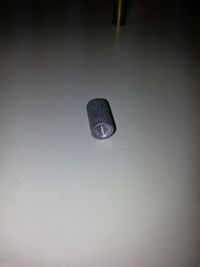 Back side of the wadcutter bullet.