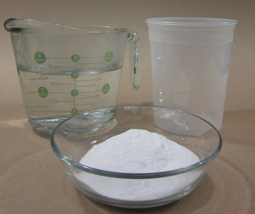 To create the crystal-growing solution, you will need three cups of very hot water (heat on the stove or in microwave), nine tablespoons of borax, and a quart container. To create the crystal-growing solution, you will need three cups of very hot water (heat on the stove or in microwave), nine tablespoons of borax, and a quart container.