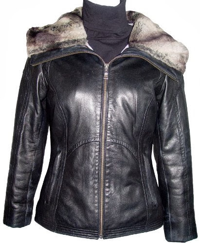 Johnnyblue FREE tailoring Womens 4000 Plus Size Short Leather Jacket Parka