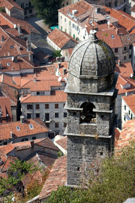 Old town tower in Kotor Montenegro