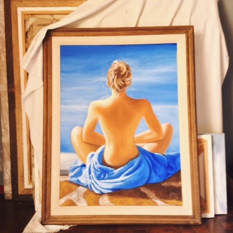 "un respiro" de Agustina Ojeda, oleo de 40x60cm.