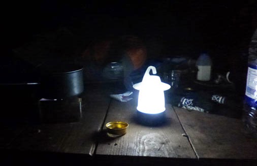 Night in the hut