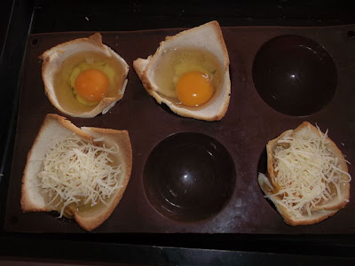 Oeufs au four en panier, préparation