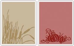  Sizzix Texture Fades 2-Pack Embossing Folders By Tim Holtz: Cattails & Pumpkin Patch