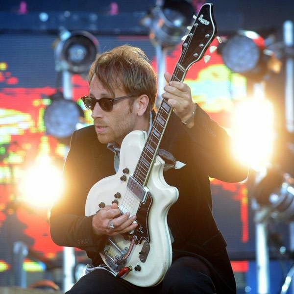 Dan Auerbach, US guitarist and vocalist of The Black Keys, performs during the 23rd edition of the Festival des Vieilles Charrues in Carhaix-Plouguer, western of France on July 17, 2014.