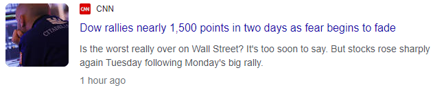 Headline of the Dow