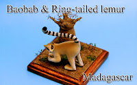 Baobab & Ring-tailed lemur -Madagascar-