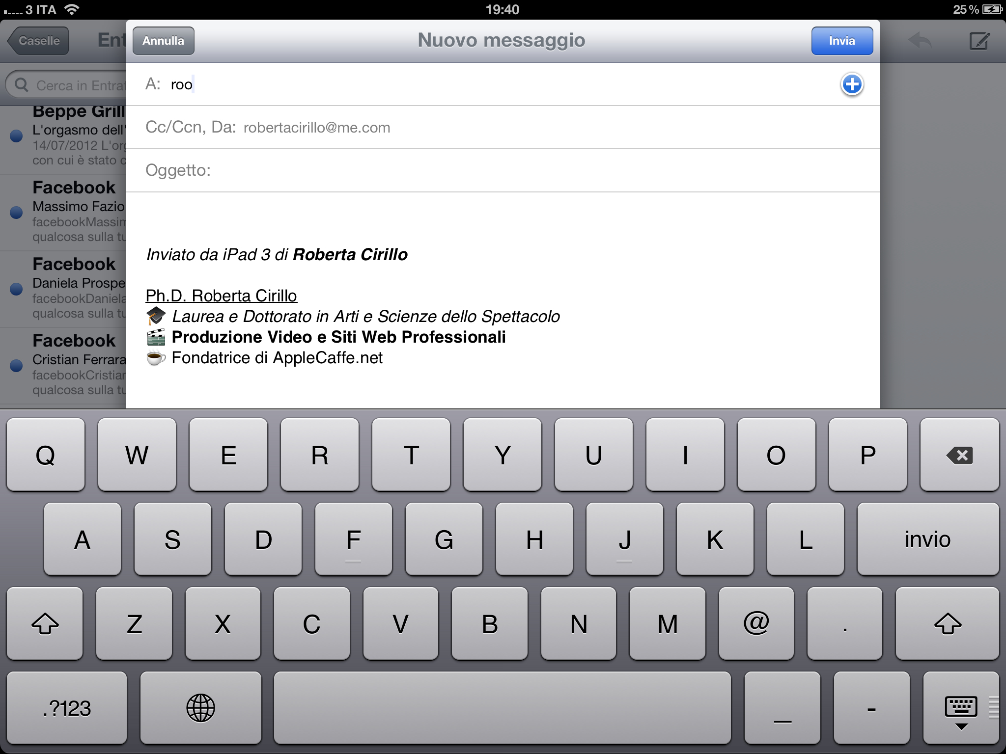 Come personalizzare e arricchire la firma nelle mail inviate con iPad e  iPhone - Apple Caffè