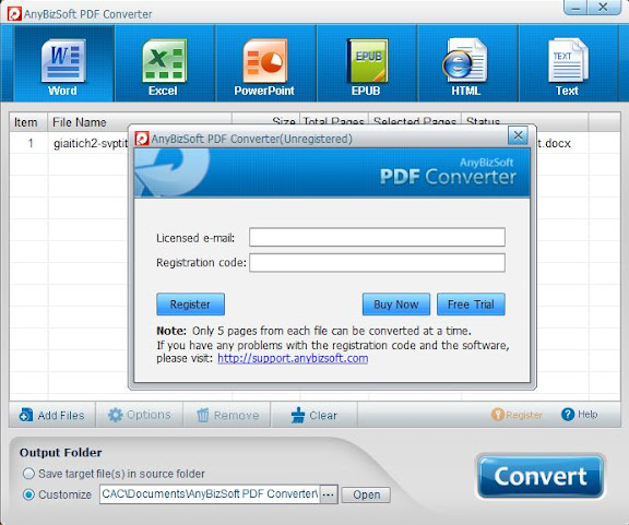 AnyBizSoft PDF Converter. chuyển đổi tập tin PDF sang office mạnh mẽ. Crack