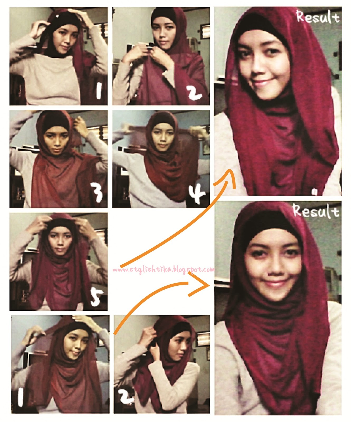 Tutorial Hijab Segi Empat Simple Modis Koleksi Tutorial Hijab Segi