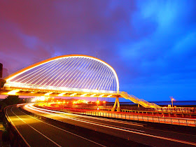 新竹香山豎琴橋與紅雲