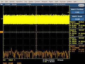 Low frequency oscilloscope trace from Monoprice USB charger Low frequency oscilloscope trace from Monoprice USB charger
