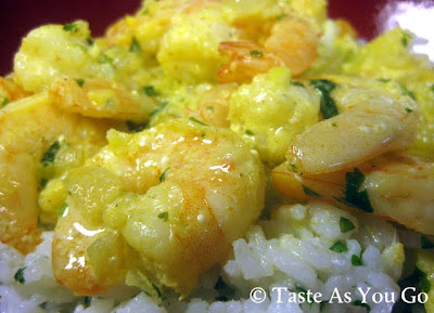 Curried Shrimp with Cilantro Lime Rice - Photo by Michelle Judd of Taste As You Go