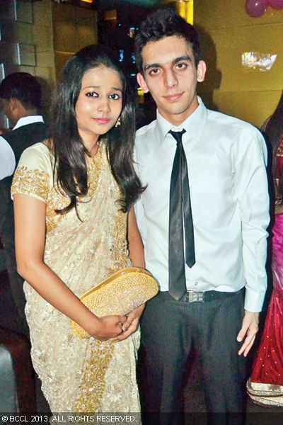 Namrata and Piyush get clicked during the farewell party of a prominent school, held in the city recently.