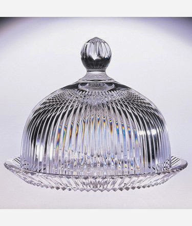  Godinger Crystal Harmony Cheese Plate with Dome