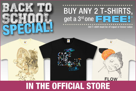 From now until September 6th, buy any two Cage The Elephant T-shirts and get the 3rd one free!