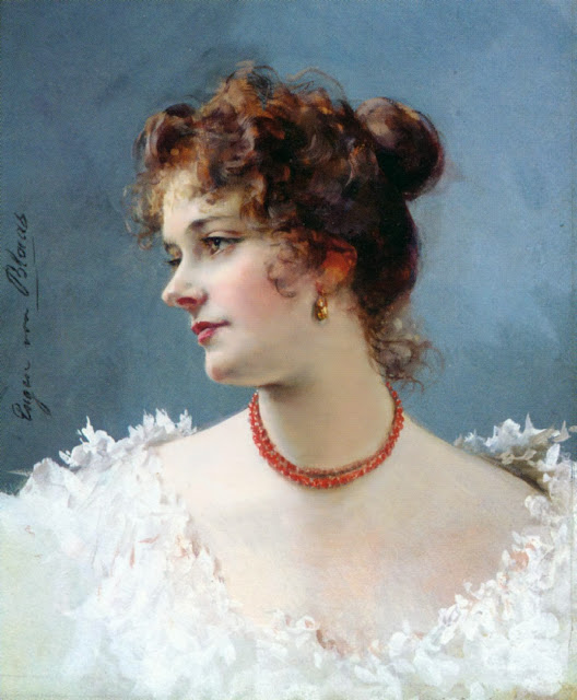 Eugene de Blaas - Portrait of a Lady