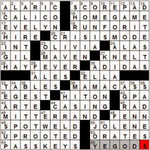 1209 11 New York Times Crossword Answers 9 Dec 11 Friday