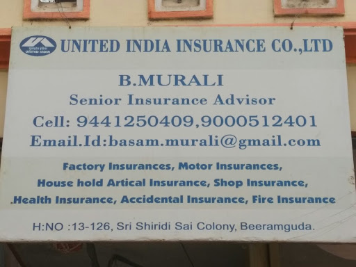United India Insurance Agent, 158, Shirdi Sai Colony, Beeramguda, Ramachandra Puram, Hyderabad, Telangana 502032, India, Insurance_Agency, state TS