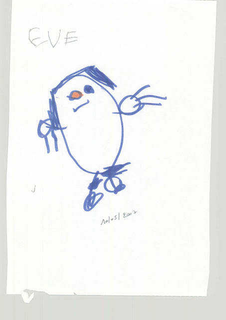 Bonhomme  : dessin de Eve à 5 ans (10/05/2007)
