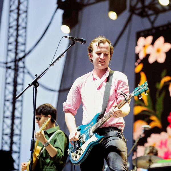 US band Vampire Weekend performs during the the second day of the Corona Capital Music Fest at the Hermanos Rodriguez racetrack, in Mexico City, on October 13, 2013.