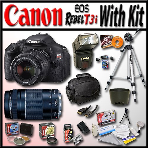 Canon EOS Rebel T3i 18 MP CMOS Digital SLR Full HD Camera with Sharp Shooter Kit 