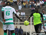 DCMP de la RD Congo (vert-blanc) contre Lydia Ludic de Burundi (vert-noire) le 17/03/2013 au stade des Martyrs à Kinshasa,1-0 : en match aller des seizièmes de finale de la Coupe de la Confédération de la Caf. Radio Okapi/Ph. John Bompengo