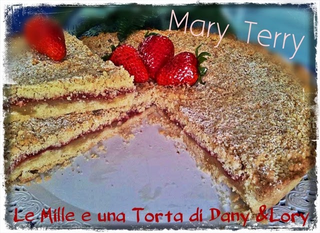 sbriciolata con crema di limoni e marmellata di fragole