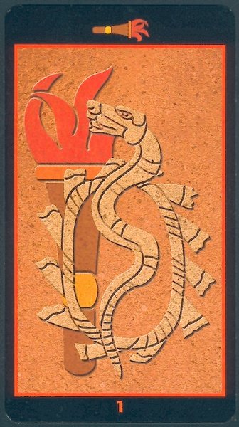 Таро Майя - Mayan Tarot. Галерея и описание карт. - Страница 2 Ace-of-Torches