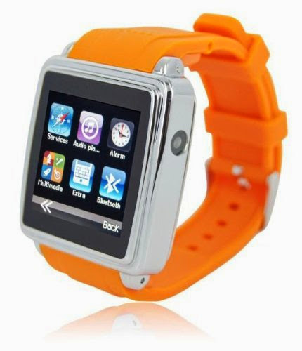  New style Newest Watch mobile phone HD touch screen MP3 MP4 Play (Orange)