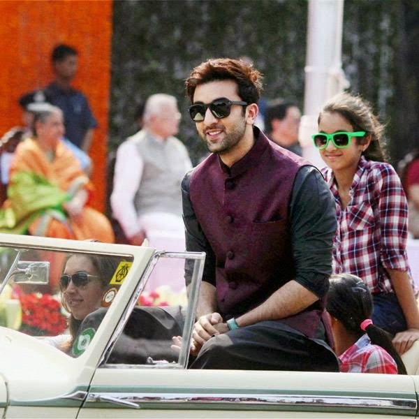 Ranbir Kapoor during the 65th Republic Day parade in Mumbai.