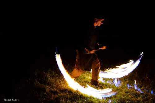 Fire Spinning At Brushwood