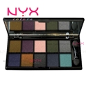 NYX 10 Color Eye Shadow Palette สี ECP 09 HAUTE MODEL ปลีก ส่ง ราคาถูก มีรีวิว review