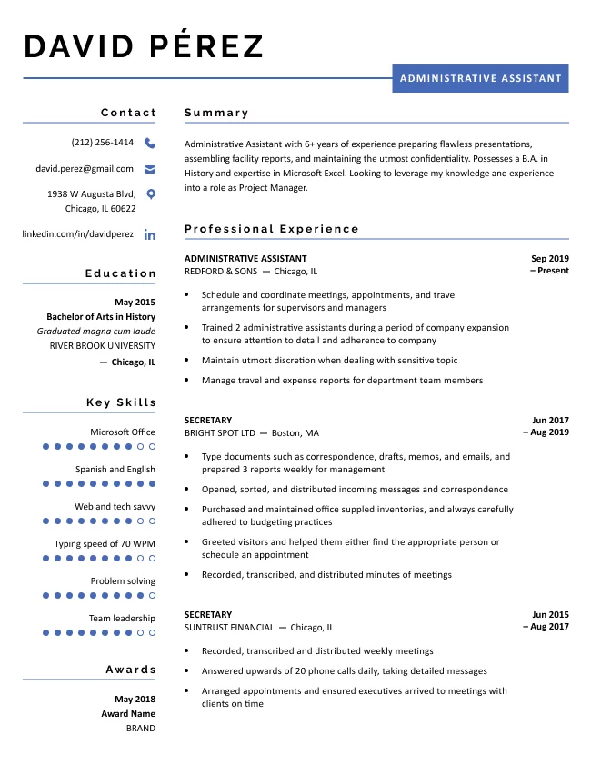 Resume Layout Examples