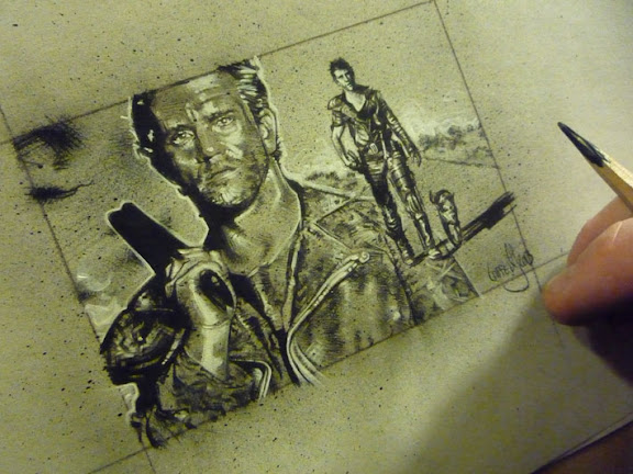 Mad Max, Mel Gibson, Original Sketch Card © 2013 Jeff Lafferty Mad Max, Mel Gibson, Original Sketch Card © 2013 Jeff Lafferty