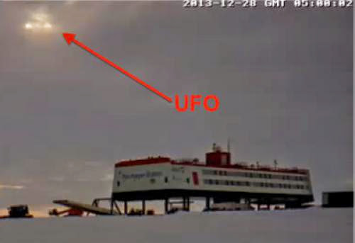 Alien Spacecraft Appears Over Antarctica Science Station