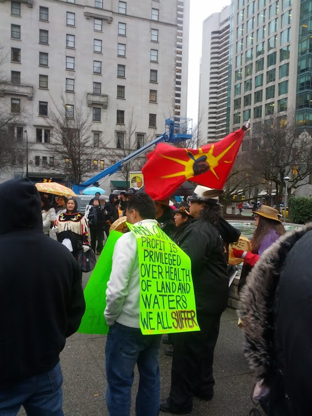 Native demonstrators at #IdleNoMore in Vancouver
