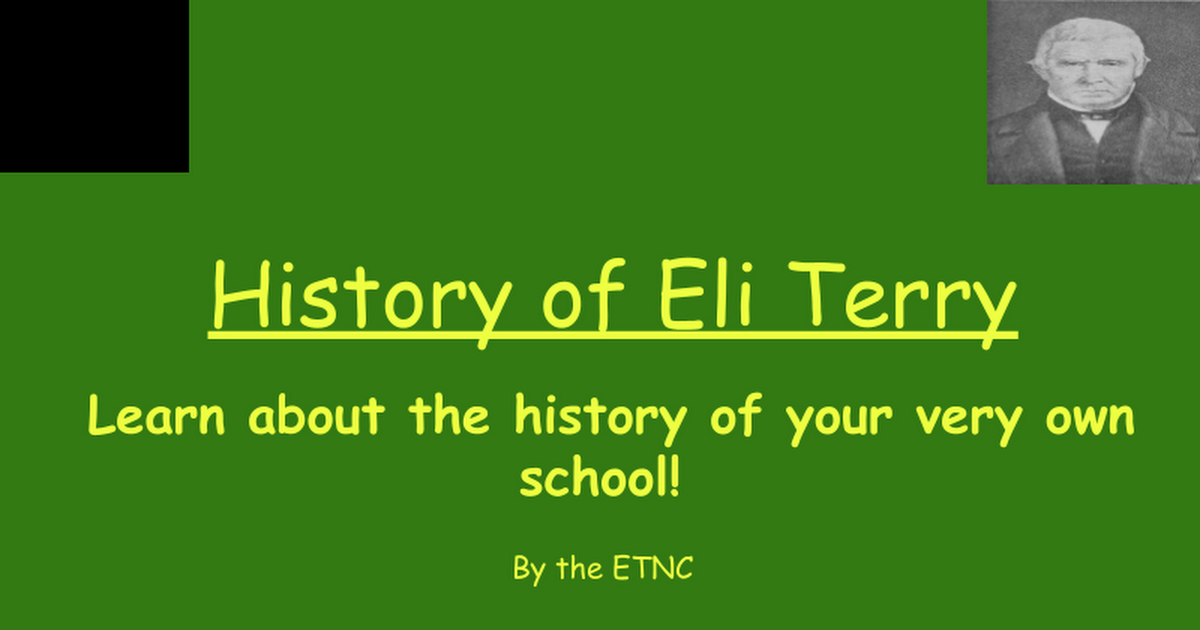 History of Eli Terry - ETNC - Issue #4