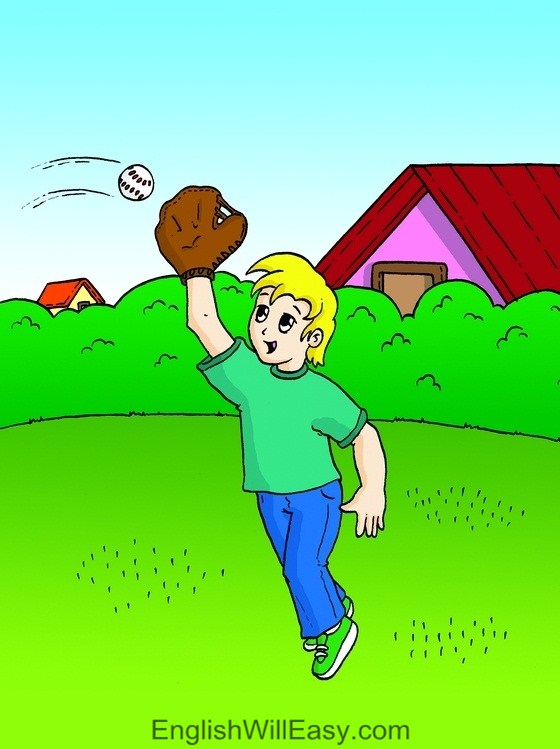 catch Picture Card For Kids- Verbs- catch