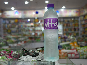 Bottle of Vita pure distilled water