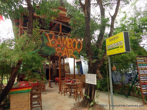 Bamboo Bar Vegetarian restaurant Sihanoukville cocktail bar Cambodia