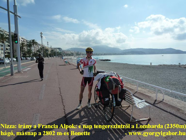 Györgyi Gábor & Francia Alpok kerékpártúra, Nice - Colle LOmbarda