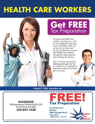 Liberty Tax Service Boardman Rt 224: FREE TAX PREP for HEALTHCARE WORKERS