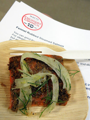 Culinary Council Recap: Tom Douglas, Culinary Council member at the Macy's at Washington Square Dec 14, 2013, shared a Fennel Rubbed Steamed Salmon recipe