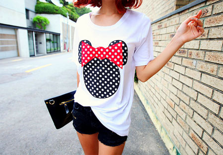 inspiração camiseta de bolinhas