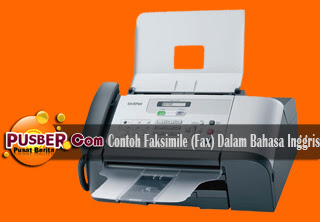 Contoh Faksimili (Fax) Dalam Bahasa Inggris