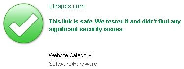 McAfee SiteAdvisor Says That The Site oldapps.com Is Safe