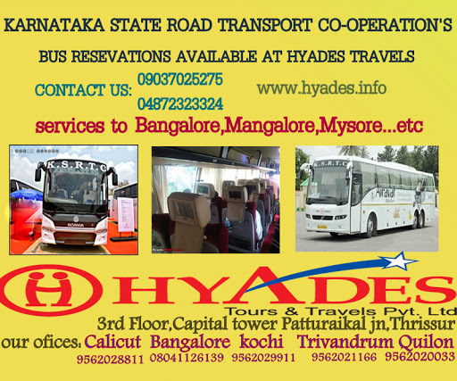 Hyades Tours & Travels Pvt. Ltd., 3rd Floor, Capital Tower, Patturaikkal, Thrissur, Kerala 680020, India, Tour_Operator, state KL