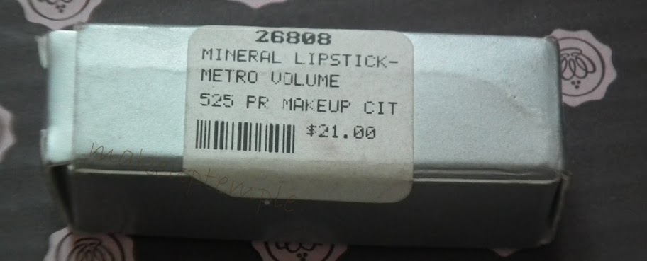 525PR Makeup City Volume Lipstick Metro Swatches 